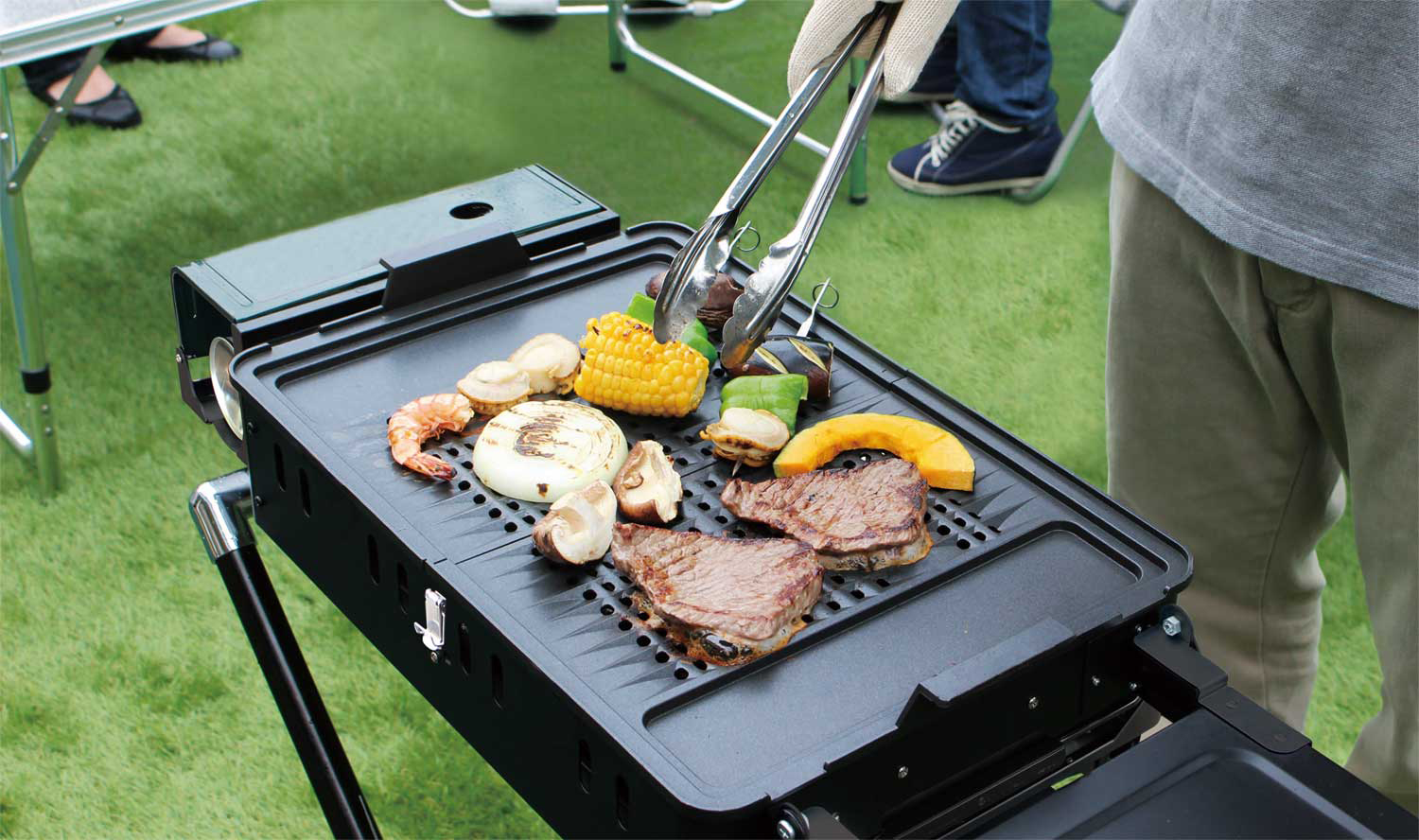 カセットガス式バーべキューグリル クイックリーⅡ グリーン住宅ポイントの「住ポ」