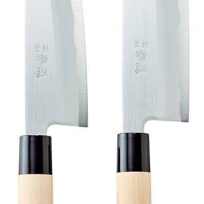 【新潟県】哲弘　和庖丁2本セット　万能(刃渡約17cm・全長約30.5cm)・菜切(刃渡約16.5cm・全長約30cm)各1　