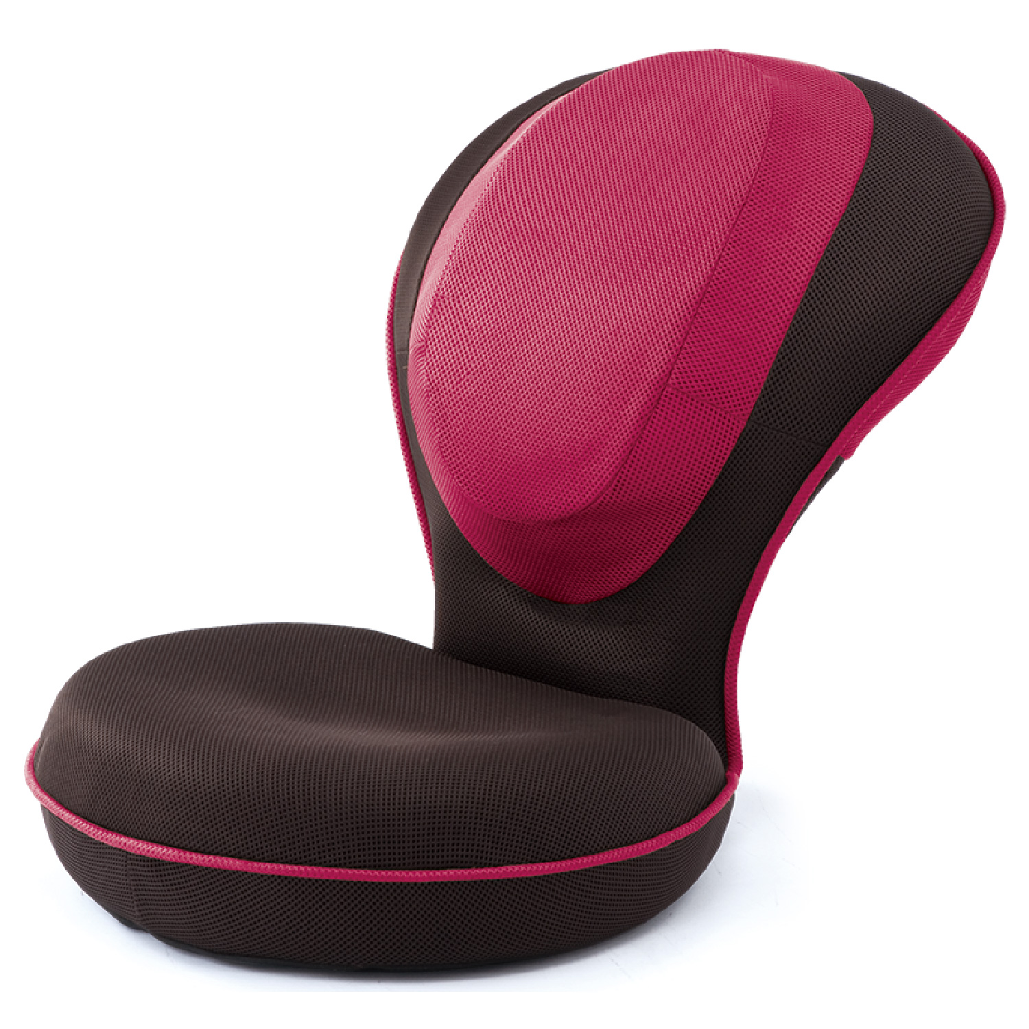 【ドリーム】背筋がGUUUN美姿勢座椅子　幅49×奥行60(60～97)×高さ18(18～56)cm　ピンク