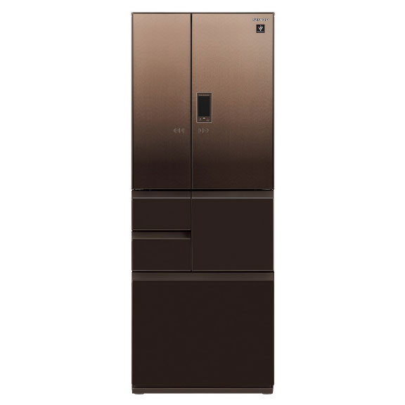 【標準設置対応付】シャープ  冷蔵庫 502L フレンチ6ドア グラデーションファブリックブラウン  SJ-AF50H-T