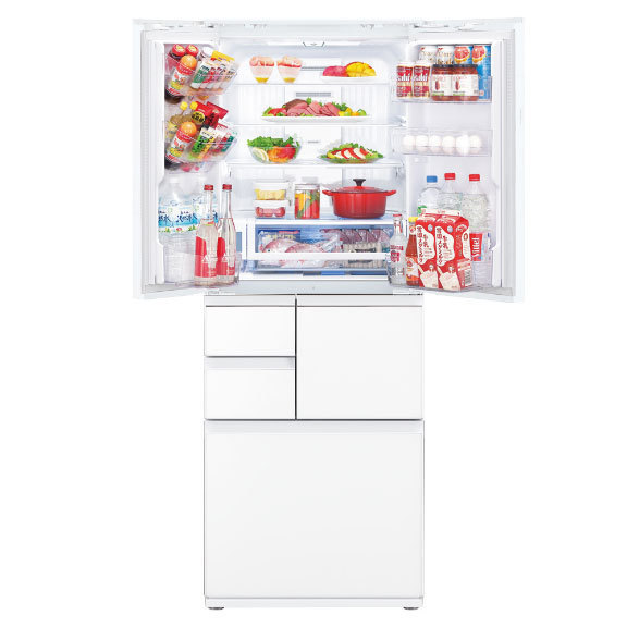 【標準設置対応付】シャープ  冷蔵庫 502L フレンチドア 6ドア ピュアホワイト  SJ-AF50H-W