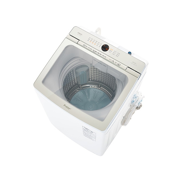 【標準設置対応付】AQUA AQW-VA12M（W） Prette プレッテ 簡易乾燥機能付き洗濯機 12.0kg