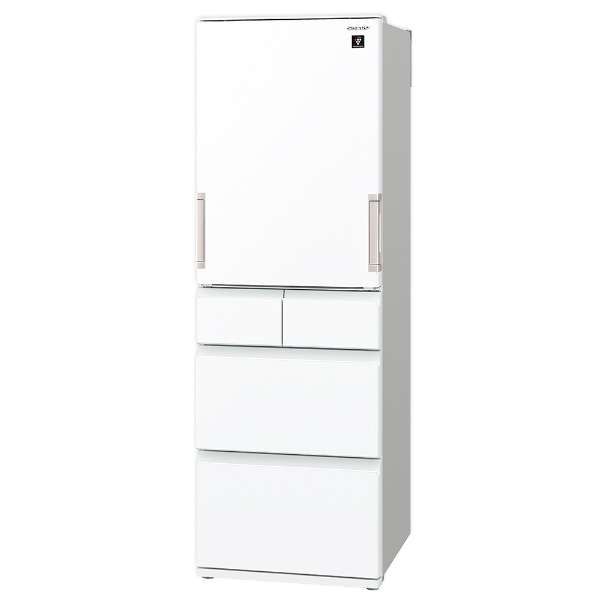 【標準設置対応付】シャープ プラズマクラスター冷蔵庫 （412L・どっちもドア） 5ドア ピュアホワイトSJ-G413G-W