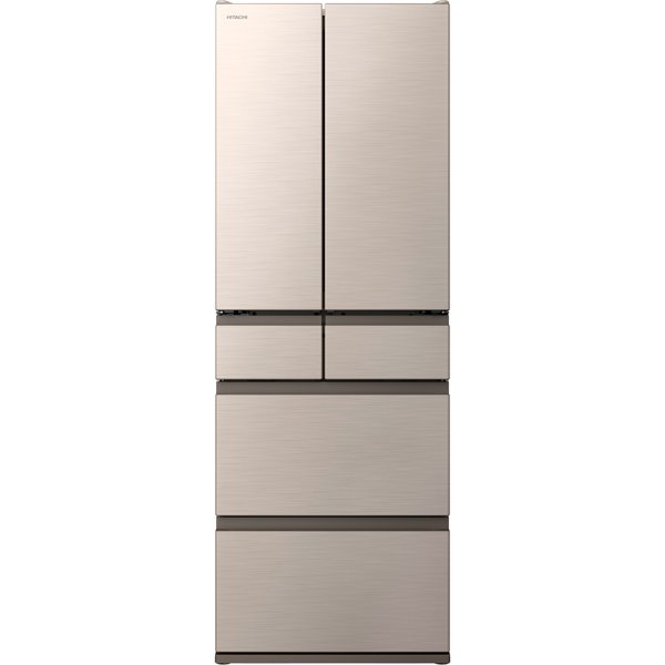 【標準設置対応付】日立 R-H48R N 冷蔵庫（475L・フレンチドア） 6ドア シャンパン