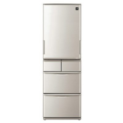 【標準設置対応付】シャープ SJ-X415H-S プラズマクラスター冷蔵庫 （412L・どっちもドア） 5ドア シルバー系