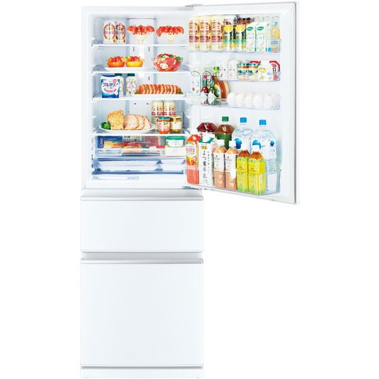 【標準設置工事付】三菱電機　MR-CD41G-W 冷蔵庫（405L・右開き） 3ドア CDシリーズ パールホワイト