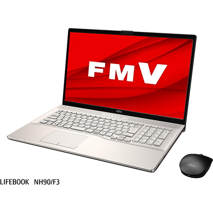 【Windows 11搭載】富士通 FMVN90F3G ノートパソコン17.3型ワイド シャンパンゴールド