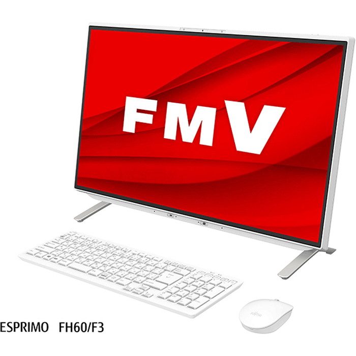 【Windows 11搭載】富士通 FMVF60F3W デスクトップパソコン23.8型ワイド ホワイト