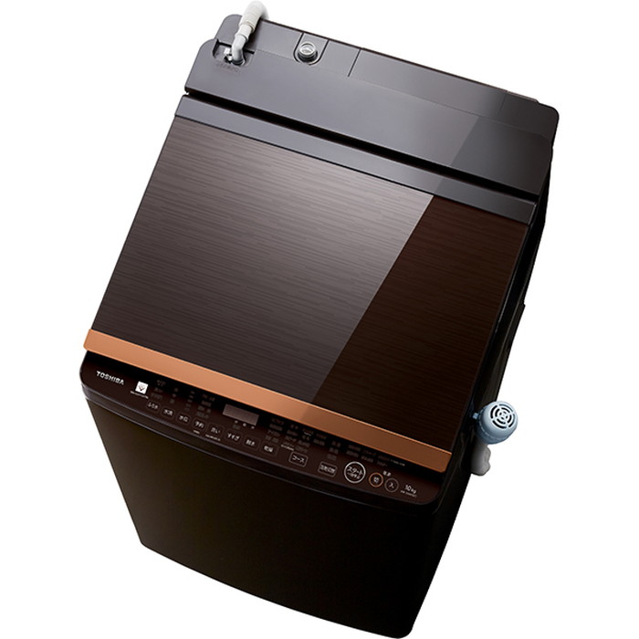 【標準設置対応付】東芝　AW-10VH1（T） 縦型洗濯乾燥機　洗濯10kg/乾燥5kg 除菌機能 グレインブラウン