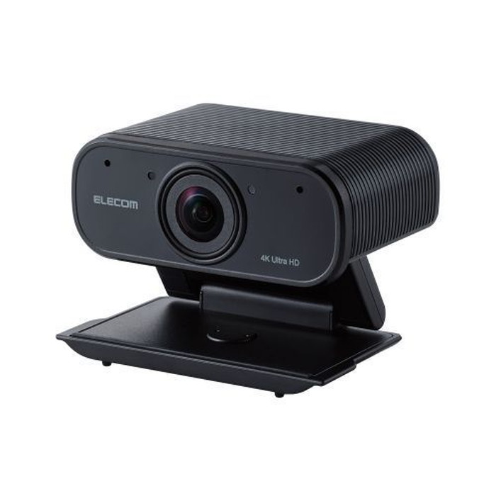 【エレコム】UCAM-CX80FBBK　WEBカメラ 4K対応 830万画素 オートズーム機能付 ブラック