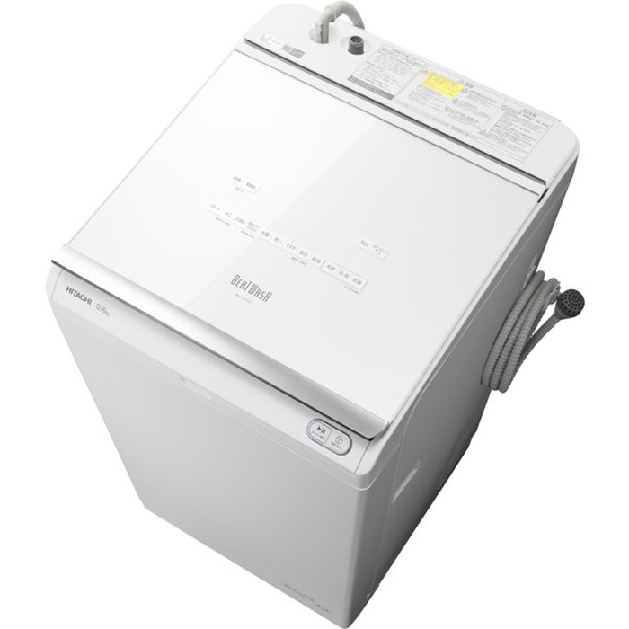 【標準設置対応付】日立　BW-DKX120G W 縦型洗濯乾燥機 ビートウォッシュ 洗濯12kg/乾燥6kg 除菌機能 ホワイト