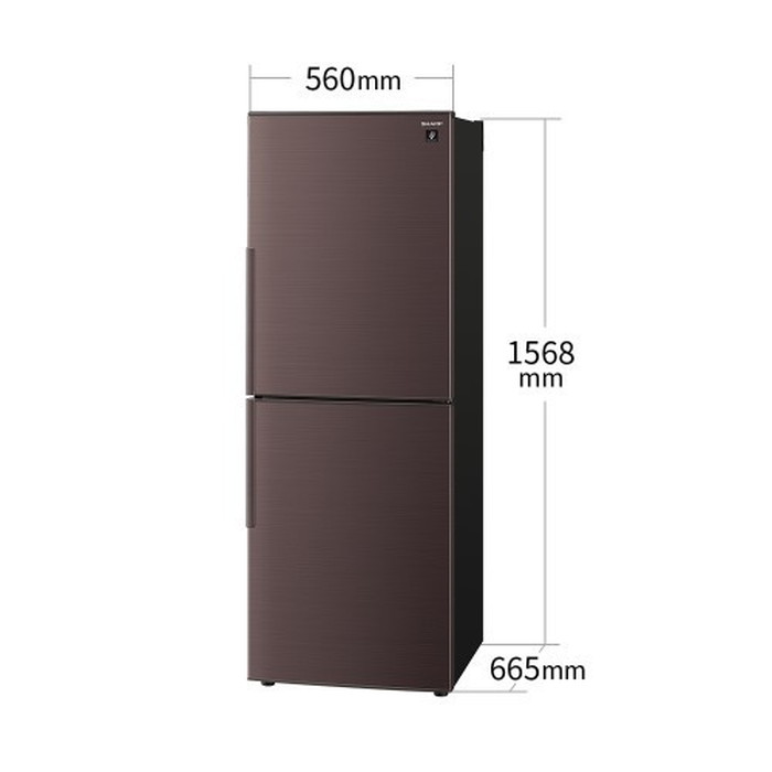 【標準設置工事付】シャープ SJ-PD28H-T プラズマクラスター冷蔵庫 （280L・右開き） アコールブラウン